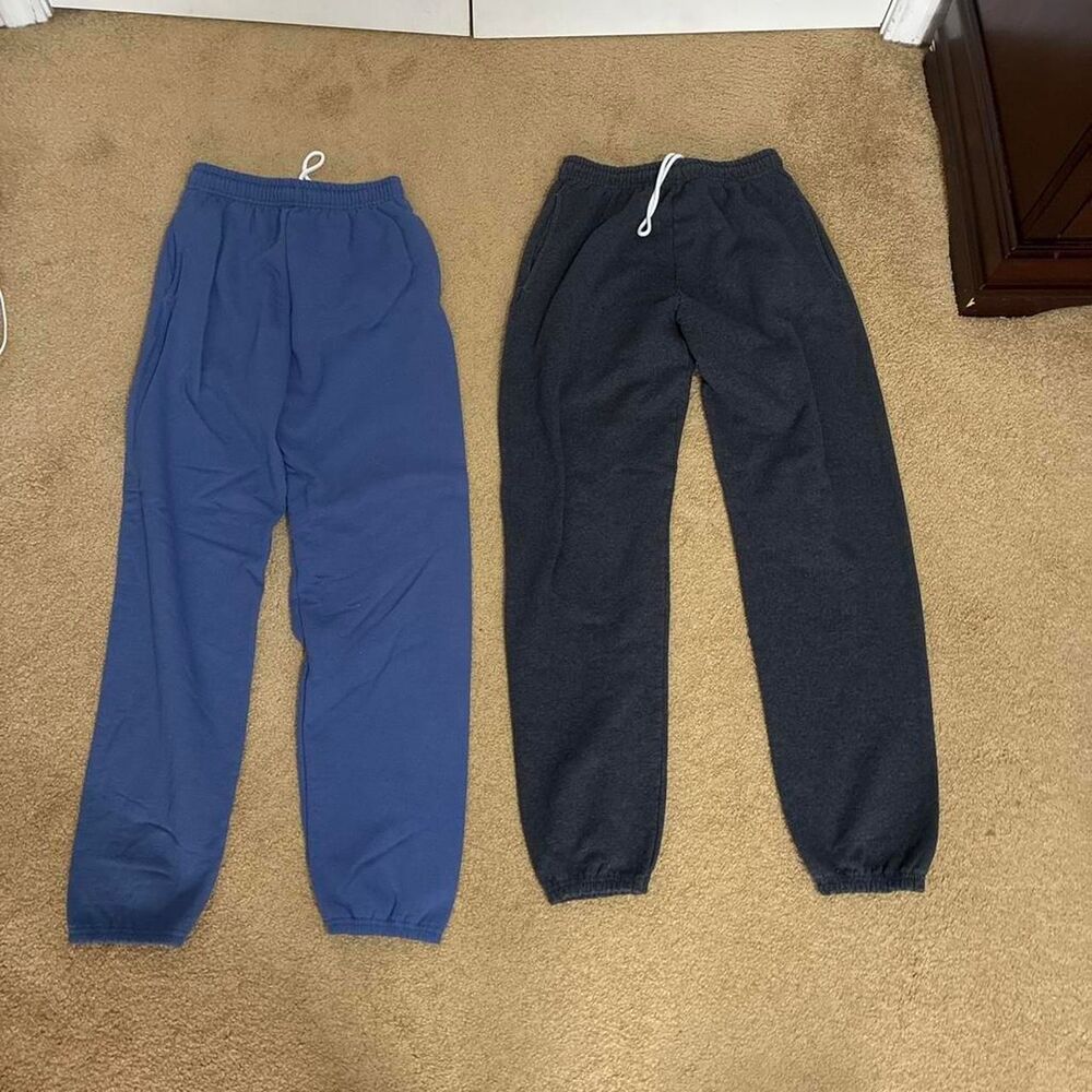 Unbranded Men's Grey and Blue Joggers-tracksuits